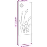 vidaXL Dekorativni panel za vrt Antracitna 32 x 140 cm Mnogi jeklo | Shoptok.si