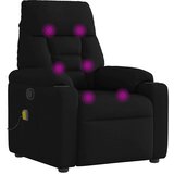 vidaXL Masažni naslonjač od tkanine crni | shoptok.hr