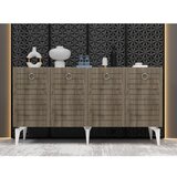 Woody Fashion Arona - White, Walnıut WhiteWalnut Console | ePonuda.com