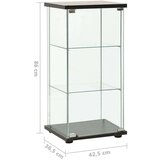 vidaXL Omarica za shranjevanje kaljeno steklo črna | Shoptok.si