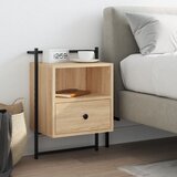 vidaXL Stenska nočna omarica sonoma hrast 40x30x61 cm inženirski les Cene