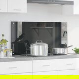 vidaXL kuhinjska backsplash Temno siva Kaljeno steklo 100 x 50 x 0.6 cm Cene