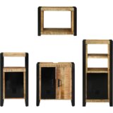 vidaXL Set namještaja za kupaonicu 4 pcs Smeđa Čvrsto drvo manga | shoptok.hr