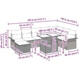 vidaXL Set sofe od 9 komada s jastučićima Bež Poli ratan | shoptok.hr