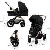 Kinderkraft Voziček Moov 2 XL 3v1 MINK PRO, Pure Black | Shoptok.si