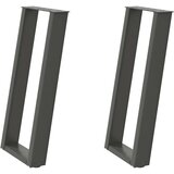  Noge za konzolno mizico v obliki črke U 2 kosa antracitne 38 x (72-73) cm jeklo, (22123979) | Shoptok.si