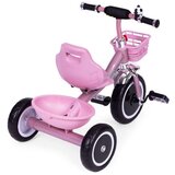 ECO TOYS Tricikl Sa Neklizajućim Rukohvatima, Zvoncem I Korpom, Pink | ePonuda.com