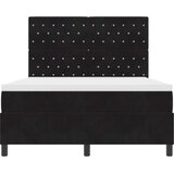 vidaXL Box Spring postelja z vzmetnico Črna 140x200 cm Žamet, (22051621) | Shoptok.si