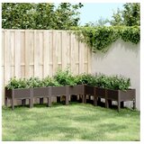 vidaXL Vrtna sadilica s nogama smeđa 200 x 160 x 42 cm PP Cijene