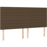 vidaXL Posteljno vzglavje 4 kosa temno rjav 90x5x78/88 cm blago, (20932528) | Shoptok.si