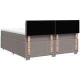  Krevet s oprugama i madracem smeđesivi 200x200 cm od tkanine | shoptok.hr