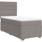 vidaXL Box spring postelja z vzmetnico taupe 90x200 cm blago, (21292067) | Shoptok.si
