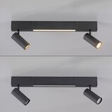 SCHÖNER WOHNEN 11793-18 - LED spot svetlo DANTE 2xGU10/10W+LED/7,2W crna | Eponuda.com