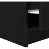 vidaXL Kavna mizica s predali črni hrast 100x100x40 cm | Shoptok.si
