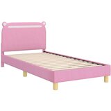  Otroški posteljni okvir z vznožjem Roza 90 x 200 cm blago, (5000104753) | Shoptok.si