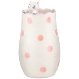 Bela vaza iz dolomita (višina 18 cm) Peeking Cat –