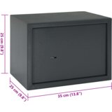 vidaXL varnostna škatla s ključavnico temno siva 25x35x25 cm jeklena | Shoptok.si