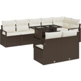 9 dijelni set vrtne sofe s jastučićima smeđi poli ratan | shoptok.hr