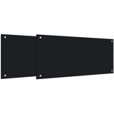  Kuhinjski zid 2 pcs Crna 90 x 40 cm Staklo otporno na udarce | shoptok.hr