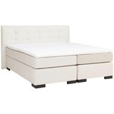 MID.YOU POSTELJA BOXSPRING 180 cm x 200 cm , leseni material krem barve | Shoptok.si