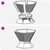 vidaXL Hladno valjani čelik/Crna Izdržljivo Srednje Vanjsko ognjište | shoptok.hr
