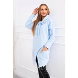 Kesi marka niezdefiniowana Tunic with envelope front Oversize azure