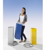 VAR Postaja za zbiranje surovin, prostornina 3 x 30 l, VxØ 720 x 420 mm, rumena, modra, rdeča | Shoptok.si