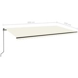 Tenda na ručno uvlačenje 600 x 350 cm krem | shoptok.hr