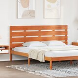 vidaXL Vzglavje Voščeno rjava 200.5 x 3 x 80 cm Trdna borovina | Shoptok.si
