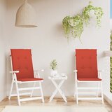  Jastuci za stolice 2 kom prošarano crvena 120x50x4 cm tkanina | shoptok.hr