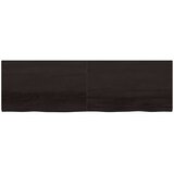  Zidna polica tamnosmeđa 200x60x(2-4) cm od obrađene hrastovine | shoptok.hr