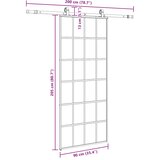  Klizna vrata s priborom crna 90 x 205 cm od ESG stakla | shoptok.hr