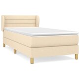  Box spring postelja z vzmetnico krem 90x200 cm blago, (20896944) | Shoptok.si