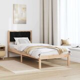  Okvir za krevet s uzglavljem Crna 75 x 190 cm tkanina | shoptok.hr