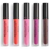 Makeup Revolution Glosi Set mit 5 matten Lipglossen - 130 Decadence/ 133 Destin