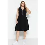 Trendyol Curve Black Woven Dress