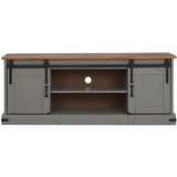 vidaXL TV omarica HALDEN 2 drsna vrata siva 150x40x60 cm masivni les | Shoptok.si