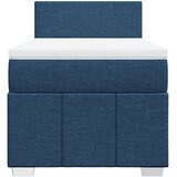  Krevet s oprugama i madracem plavi 100 x 200 cm od tkanine | shoptok.hr