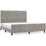  Okvir za krevet s uzglavljem svjetlosivi 180x200 cm baršunasti | shoptok.hr