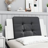 vidaXL Jastuk za uzglavlje crno-bijeli 100 cm od umjetne kože | shoptok.hr