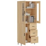  Visoka komoda hrasta sonome 69,5x34x180cm od konstruiranog drva | shoptok.hr