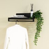 Spinder Design Crna metalna zidna vješalica s policom Sway – | shoptok.hr
