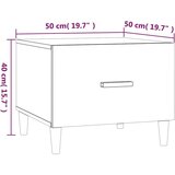 vidaXL Stolić za kavu sjajni bijeli 50x50x40 cm konstruirano drvo | shoptok.hr