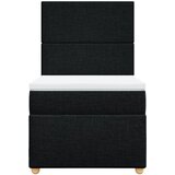  Krevet s oprugama i madracem crni 100 x 200 cm od tkanine | shoptok.hr