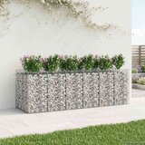 Gabionski uzdignuti krevet 3 pcs Srebrna | shoptok.hr