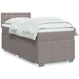 vidaXL Box spring postelja z vzmetnico taupe 90x200 cm blago | Shoptok.si