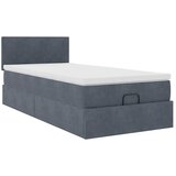 Otomanski okvir kreveta s madraca tamnosivi 90x190cm baršunasti | shoptok.hr