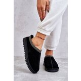 Boto Suede Women's Slippers With Fur Black Buffie Cijene