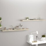 vidaXL Stenske police 2 kosa barva hrasta 120x23,5x3,8 cm MDF Cene