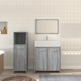 vidaXL 3-dijelni set kupaonskog namještaja siva boja hrasta drveni | shoptok.hr